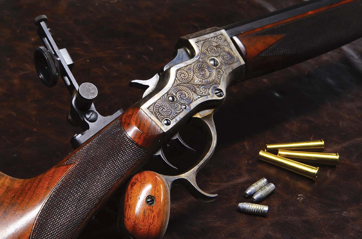 Stevens Model 51 Schützen rifle in 32-40, built on the No. 44 action. The cases are from Quality Cartridge, the bullets are Lyman mould number 319201, 186-grain cast, to a design by Guy Loverin.